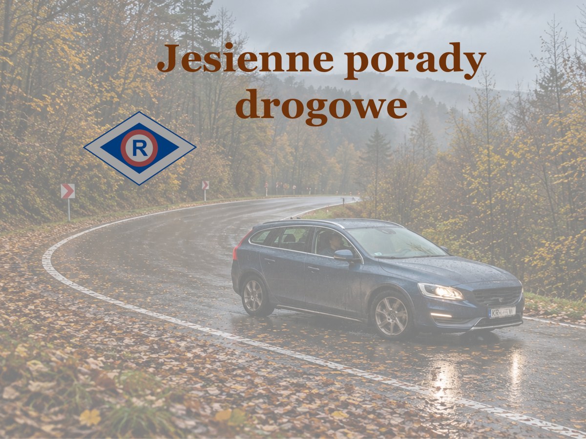 Jesienne porady drogowe małopolskich policjantów ruchu drogowego