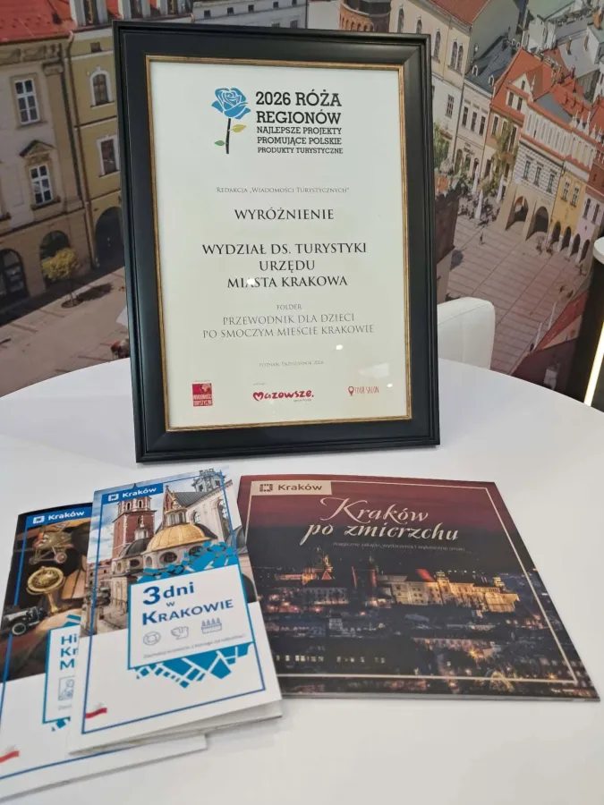 Krakowski przewodnik dla dzieci z wyróżnieniem w konkursie Róża Regionów