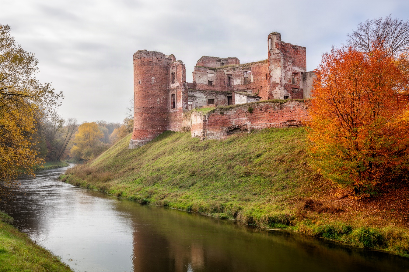 Ruiny zamku nad rzeką